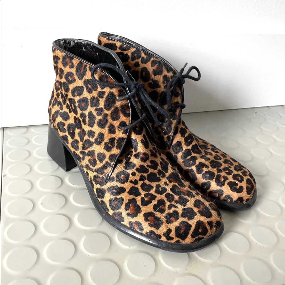 Franco Sarto Calf Hair Animal Print Chukka Boot 8